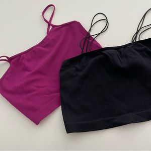 FREE W/ ANY BUNDLE ‼️ - set of 2 cropped tank tops